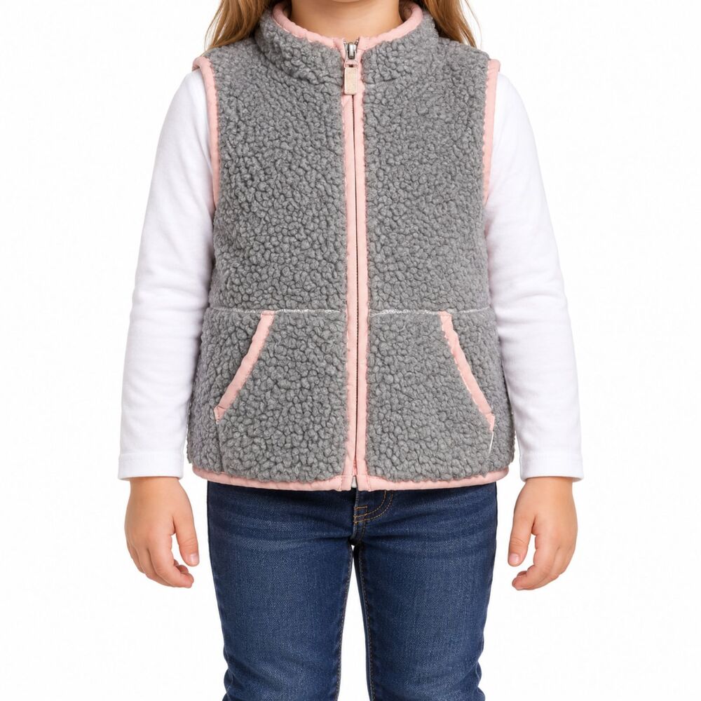 🔥5 for $30🔥 Carter’s Toddler Girls’ Sherpa Vest in Gray | Size 4